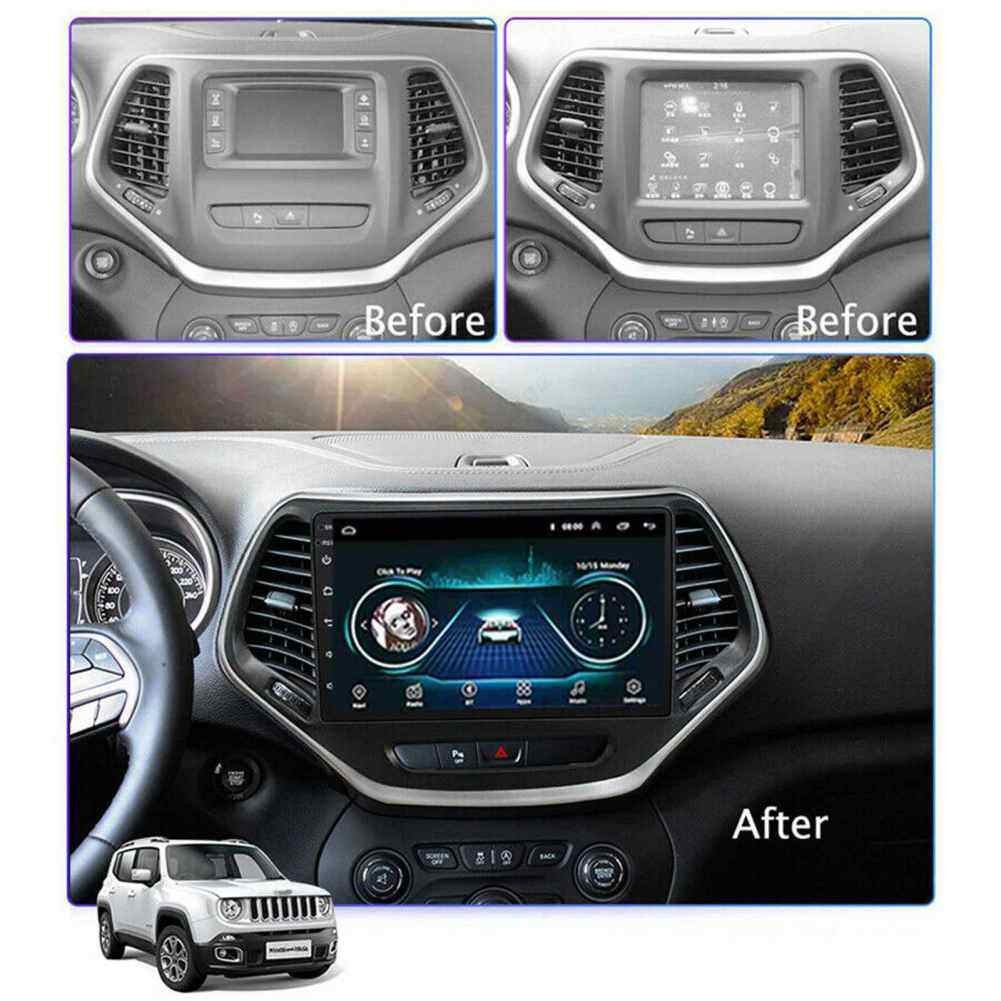 ANDROID 12 CAR STEREO RADIO MP5 PLAYER GPS CARPLAY FOR JEEP CHEROKEE 2015-2018