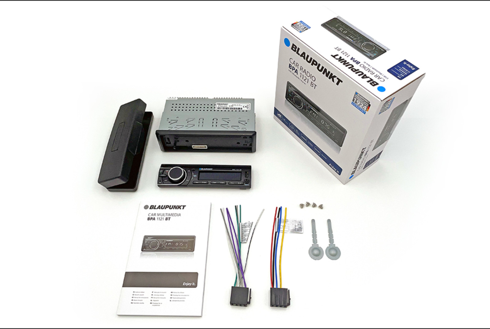 Blaupunkt Car Stereo Mechless Bluetooth USB Aux In MP3 Single Din BPA-1121BT
