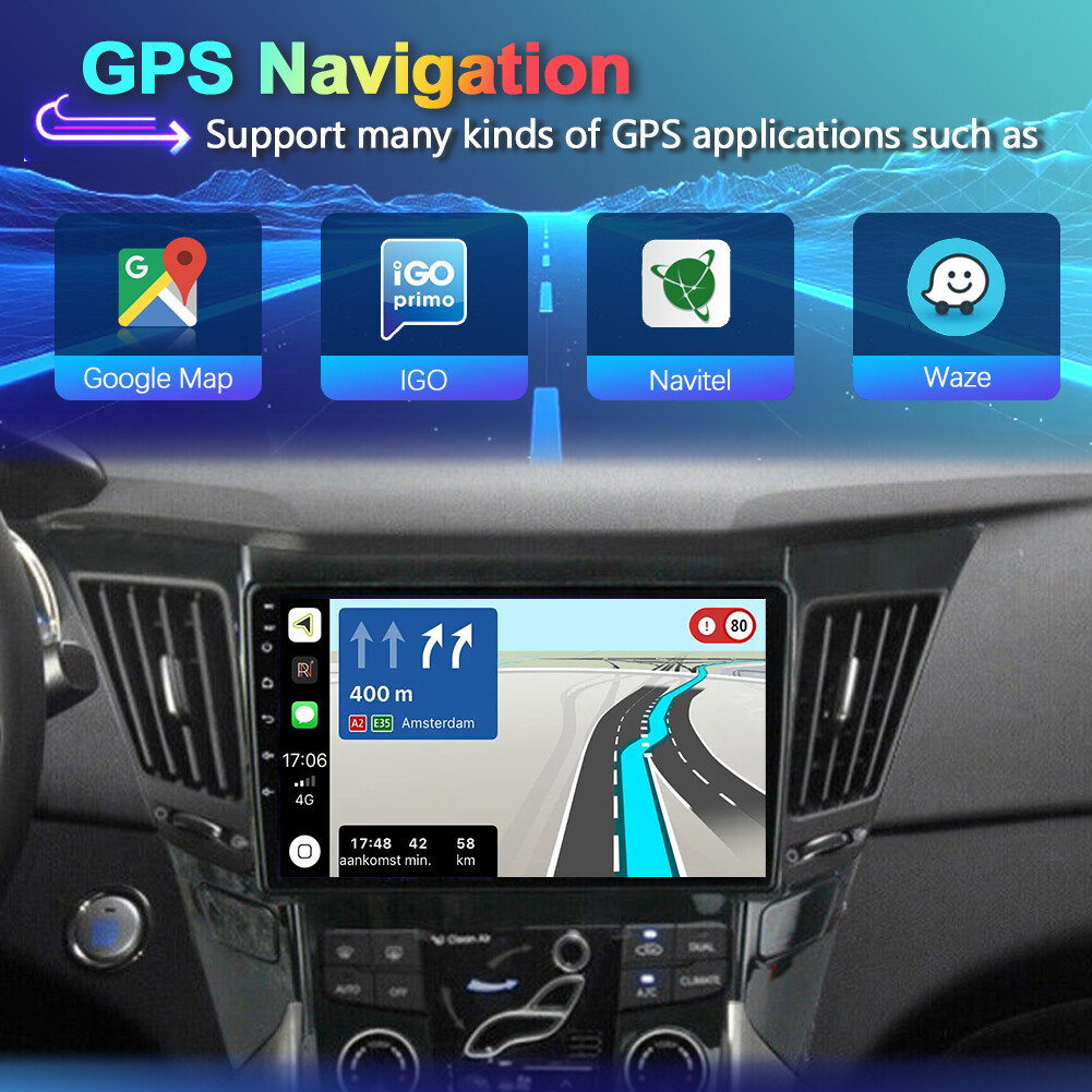 Car Radio Stereo FOR Hyundai Sonata 2011-2015 Car Play GPS Android 14 AHD 8 CORE