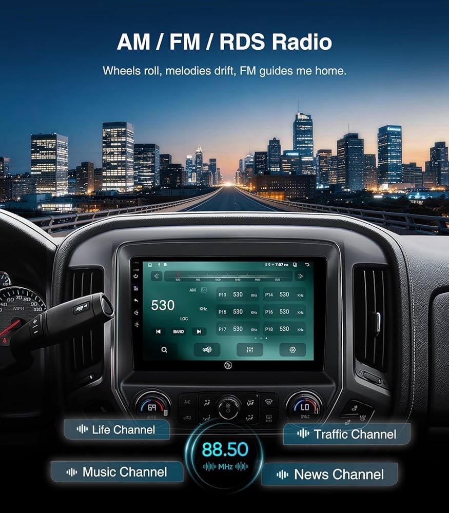 10″ Car Radio Stereo Upgrade for Chevy Silverado & GMC Sierra 2014-2018 Carplay