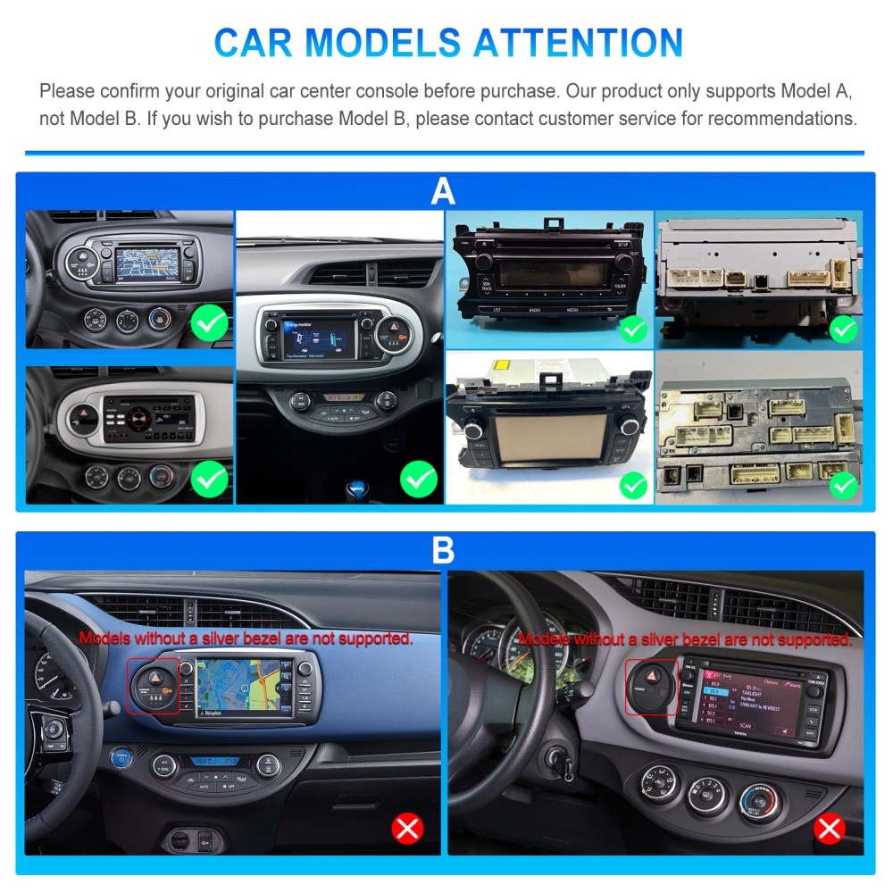 FOR Toyota Yaris 2012-2017 Android 15 Carplay Car Stereo Radio GPS Navi 4GB+64GB