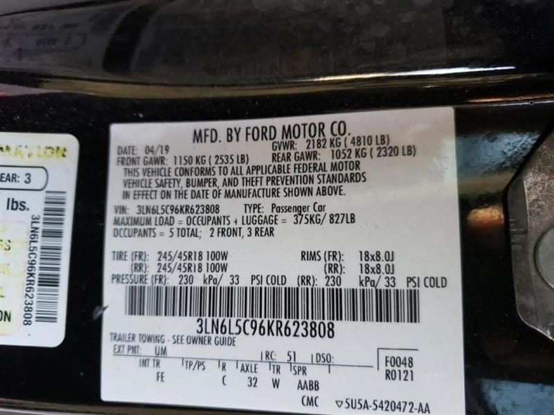 Camera/Projector Rear View Camera In Decklid Fits 17-20 MKZ 756165
