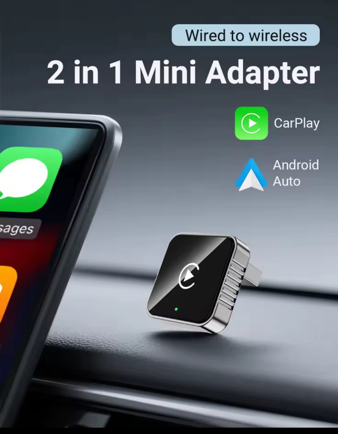 2025 USB Wireless CarPlay Adapter For iPhone Apple Wireless Dongle Plug ＆ Play