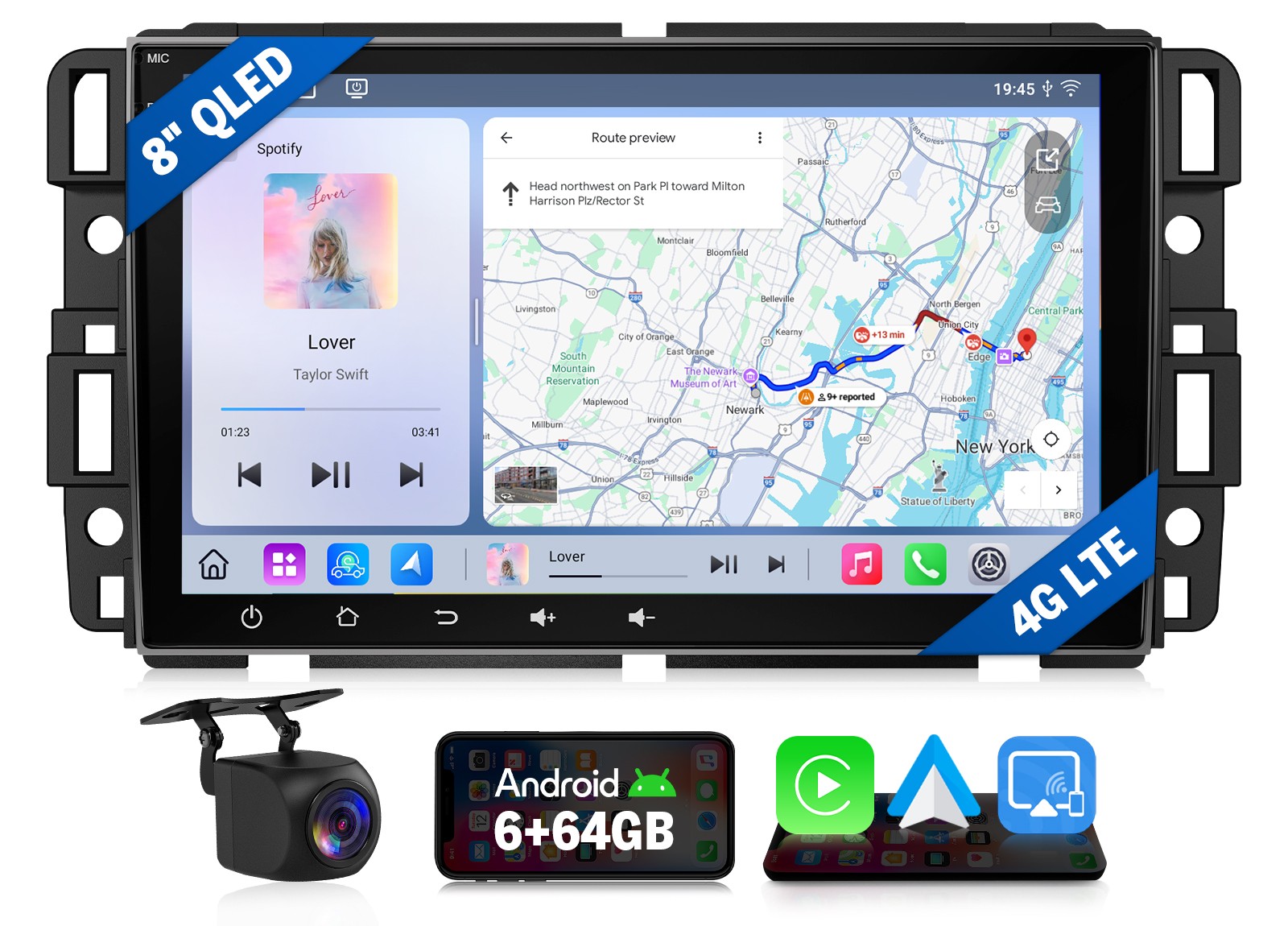Android 13 Octa Core 6+64 For GMC Chevy Buick Car Radio Stereo Apple CarPlay GPS