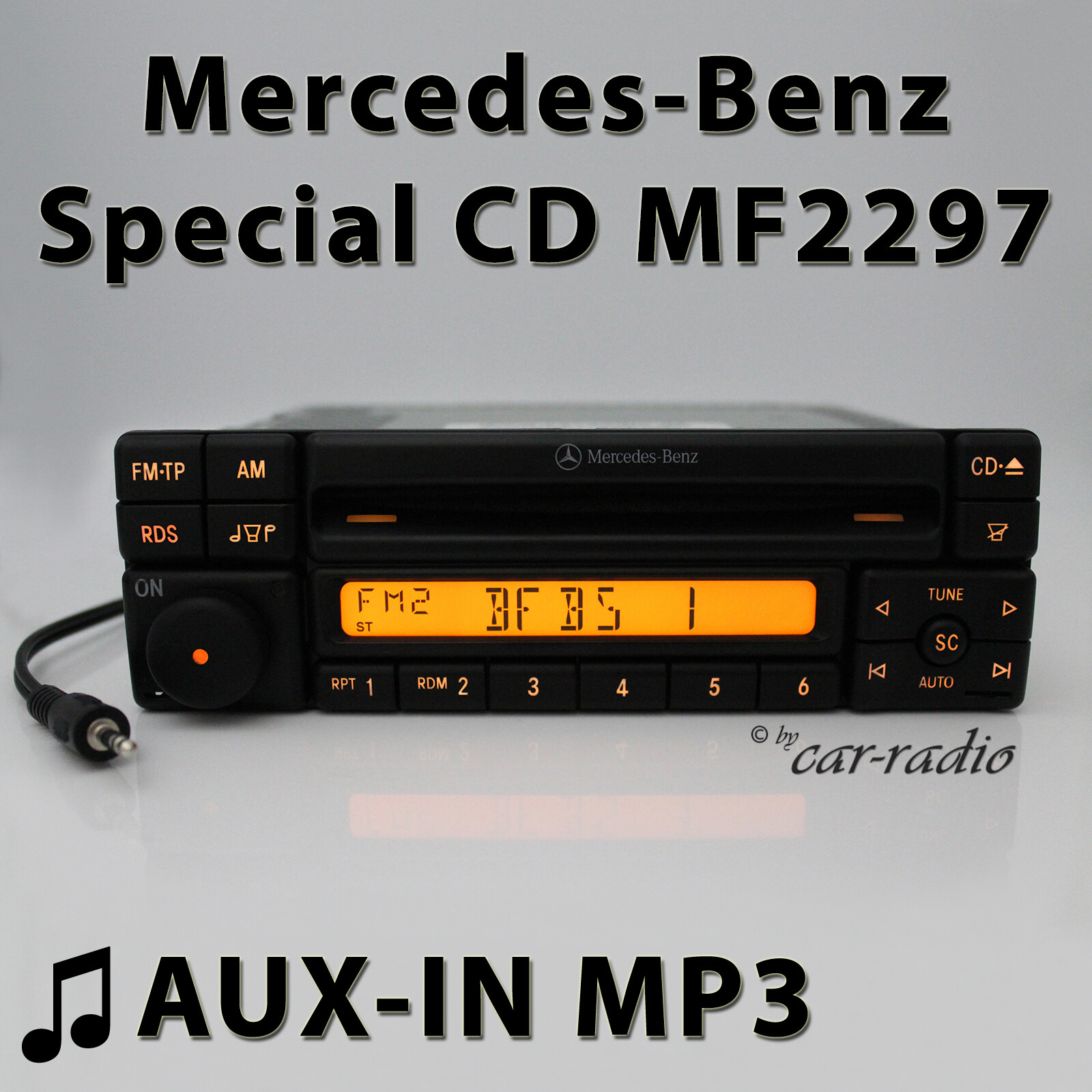 Mercedes Special MF2297 AUX-IN MP3 Car Stereo 3.5 Jack Plug CD-R RDS Radio