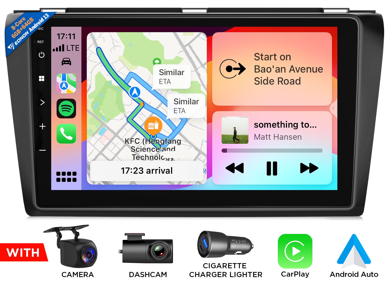 For Mazda 3 BK 04-09 9″ M3BKX6S Car Stereo GPS Android 13 8Core 6+64 CarPlay DSP