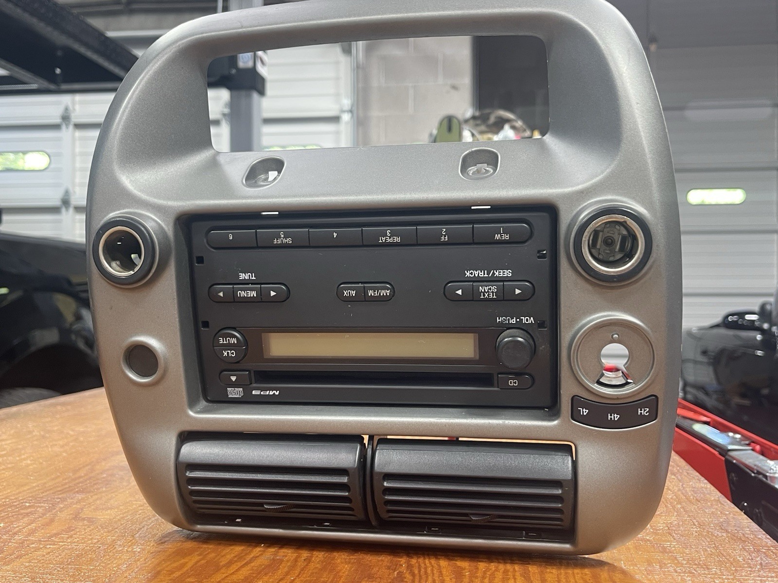 2007-2011 Ford Ranger Center Dash Radio Bezel W/Radio 4WD Silver 7L5T-18C869-AC