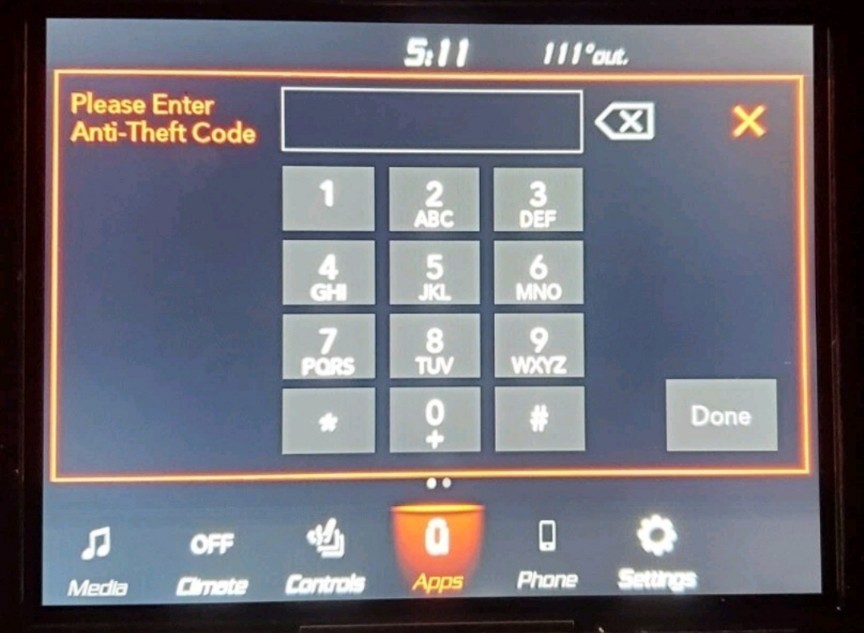 ✅UAS/UAG 4C Radio Unlock Code Anti-Theft Ram, Jeep, Dodge, Chrysler 8.4 Uconnect