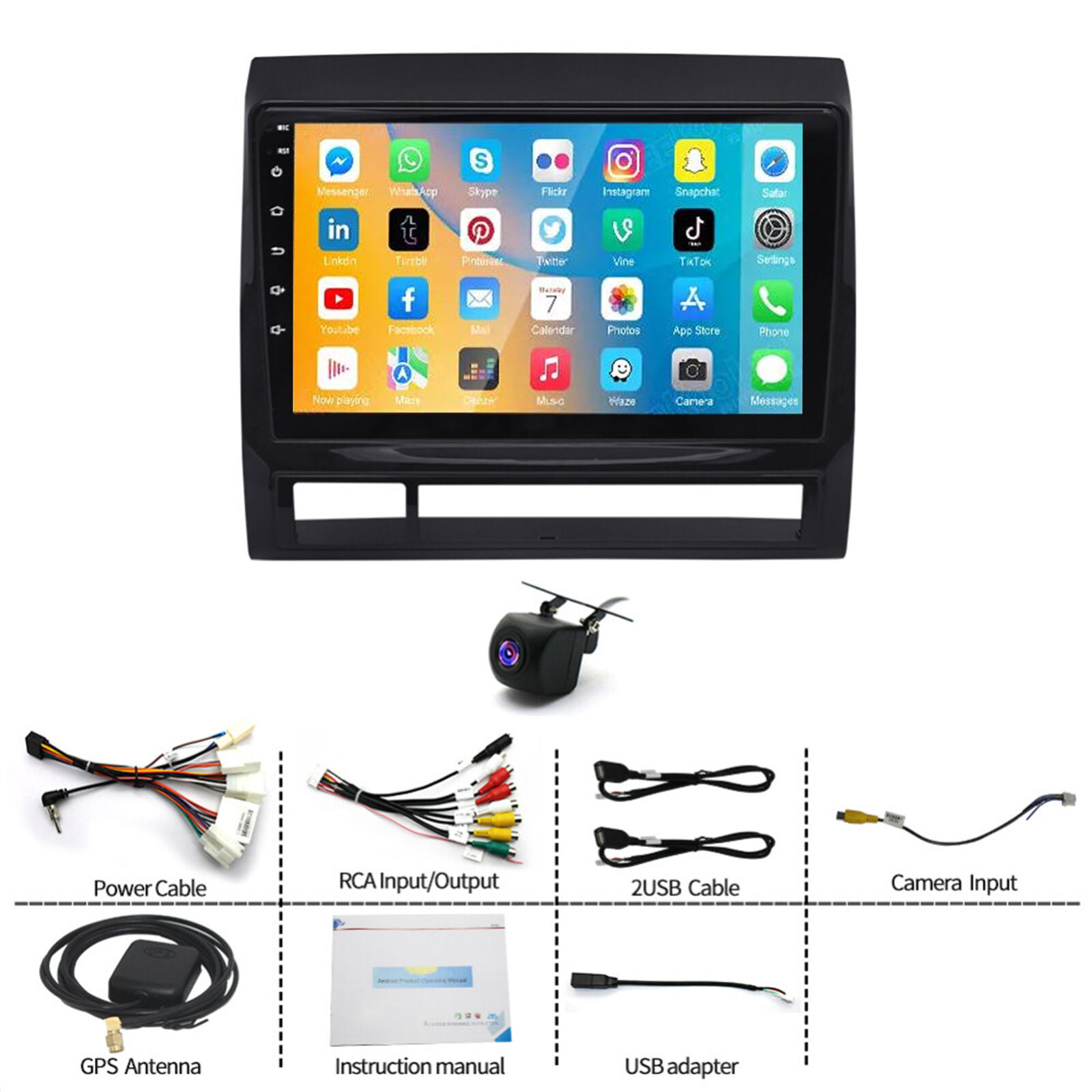 For Toyota Tacoma 2005-2015 Car Radio Android 13Stereo Carplay GPS 32GB Player