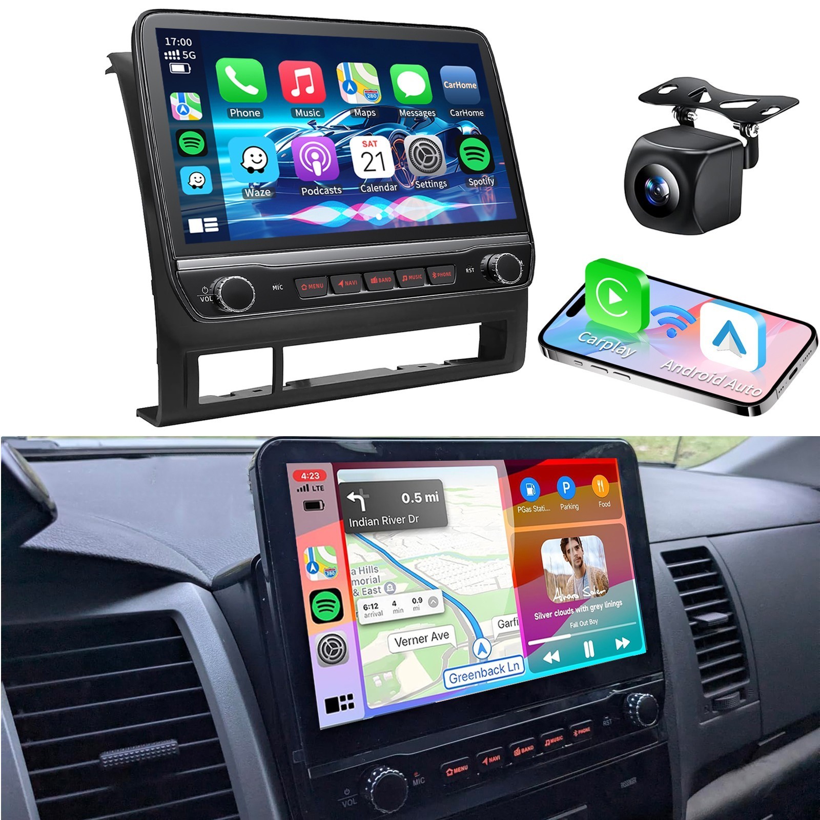 Wireless Carplay For Toyota Tacoma 2005-2015 Android 15 Car Navi Stereo Radio