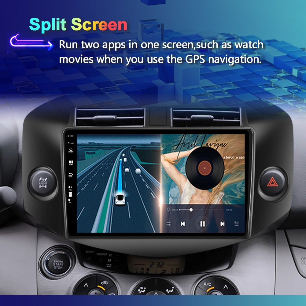FOR TOYOTA RAV4 2009-2013 CARPLAY CAR RADIO ANDROID 15 NAVI GPS DSP🌟6GB+128GB🌟