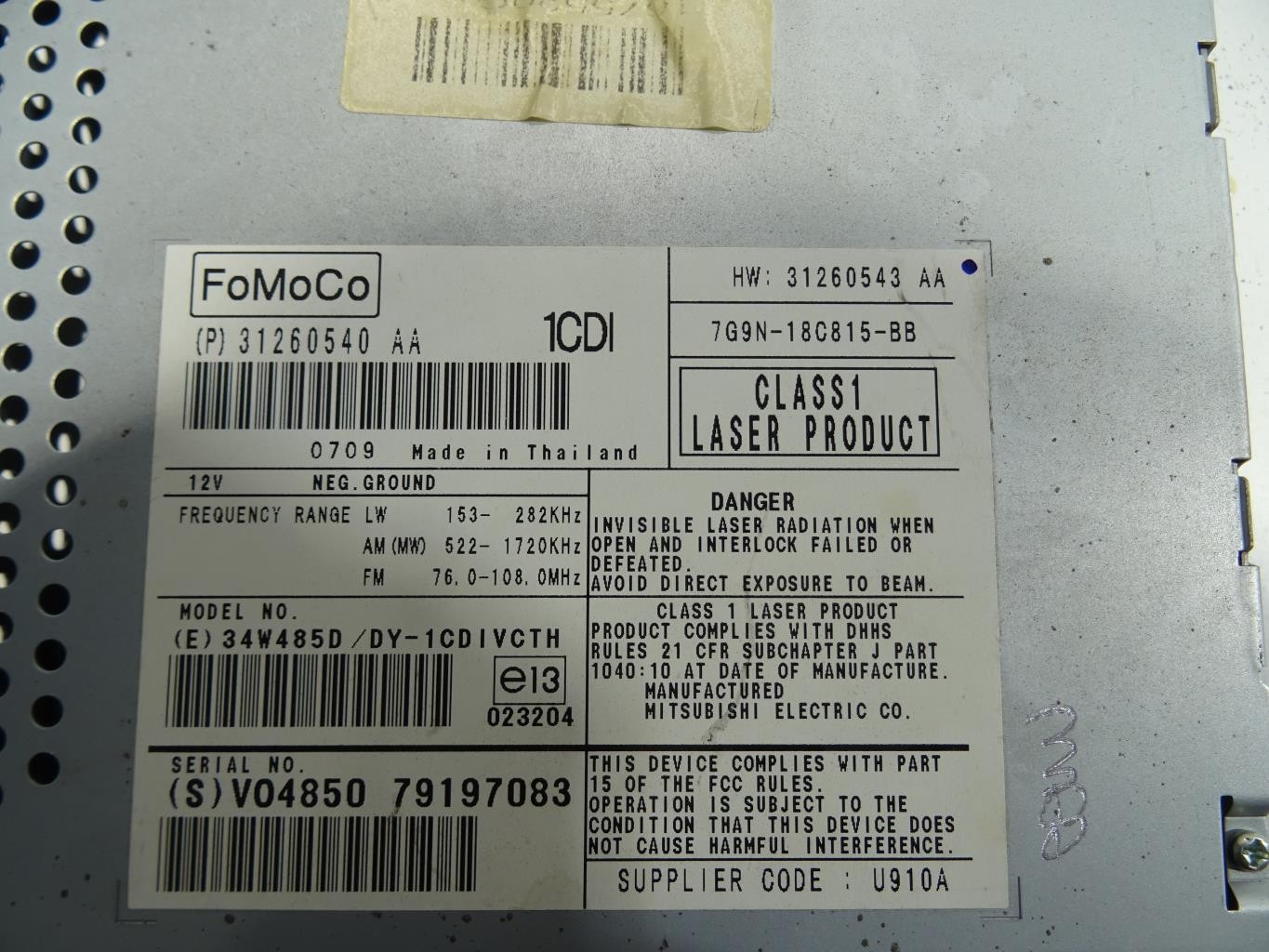 RADIO origineel Volvo XC70 (BZ) SUV 2.4 D5 20V AWD (D5244T4) 31260540