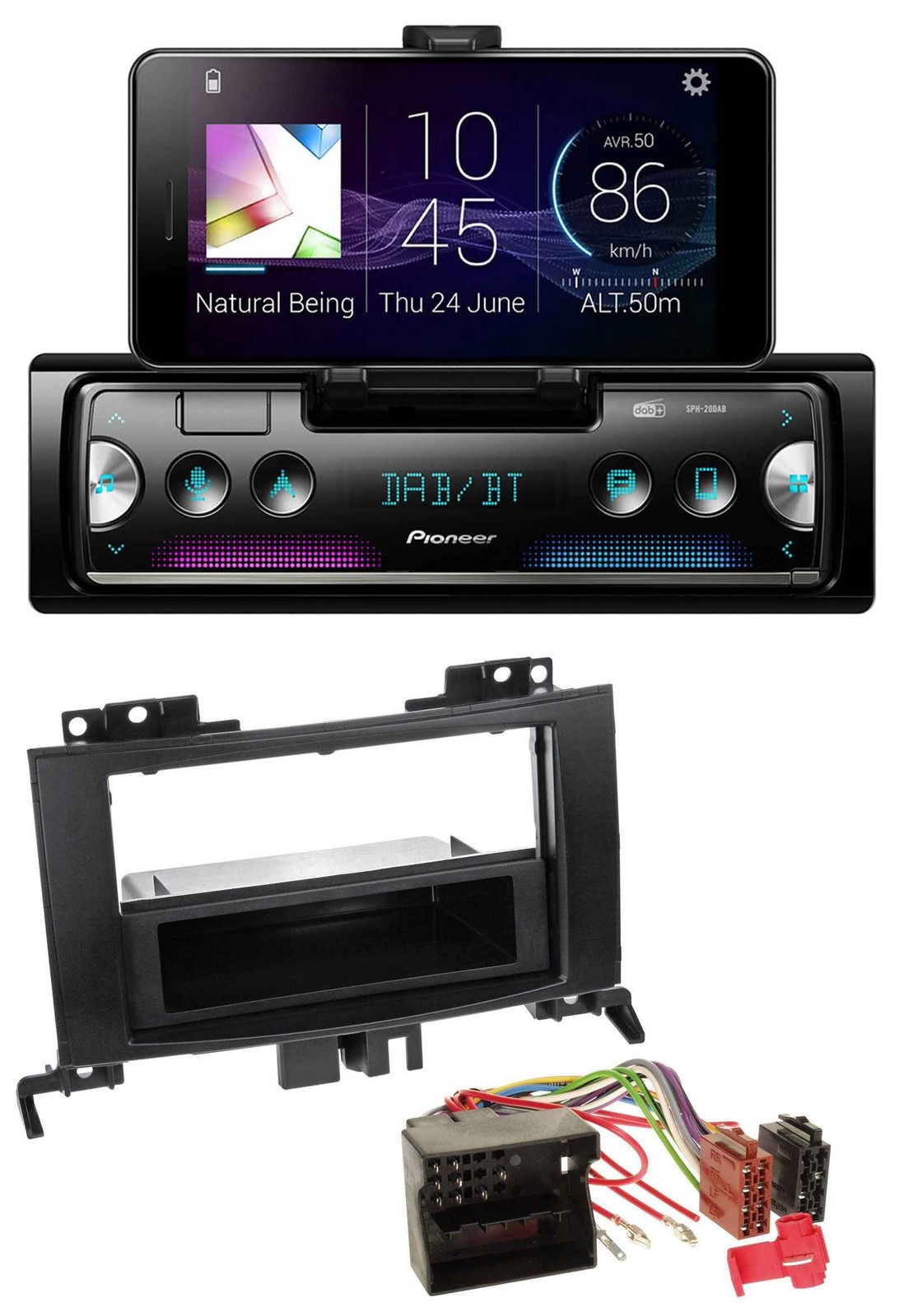 Pioneer USB MP3 Bluetooth DAB Car Stereo for Mercedes Sprinter from 06 RubberTouch