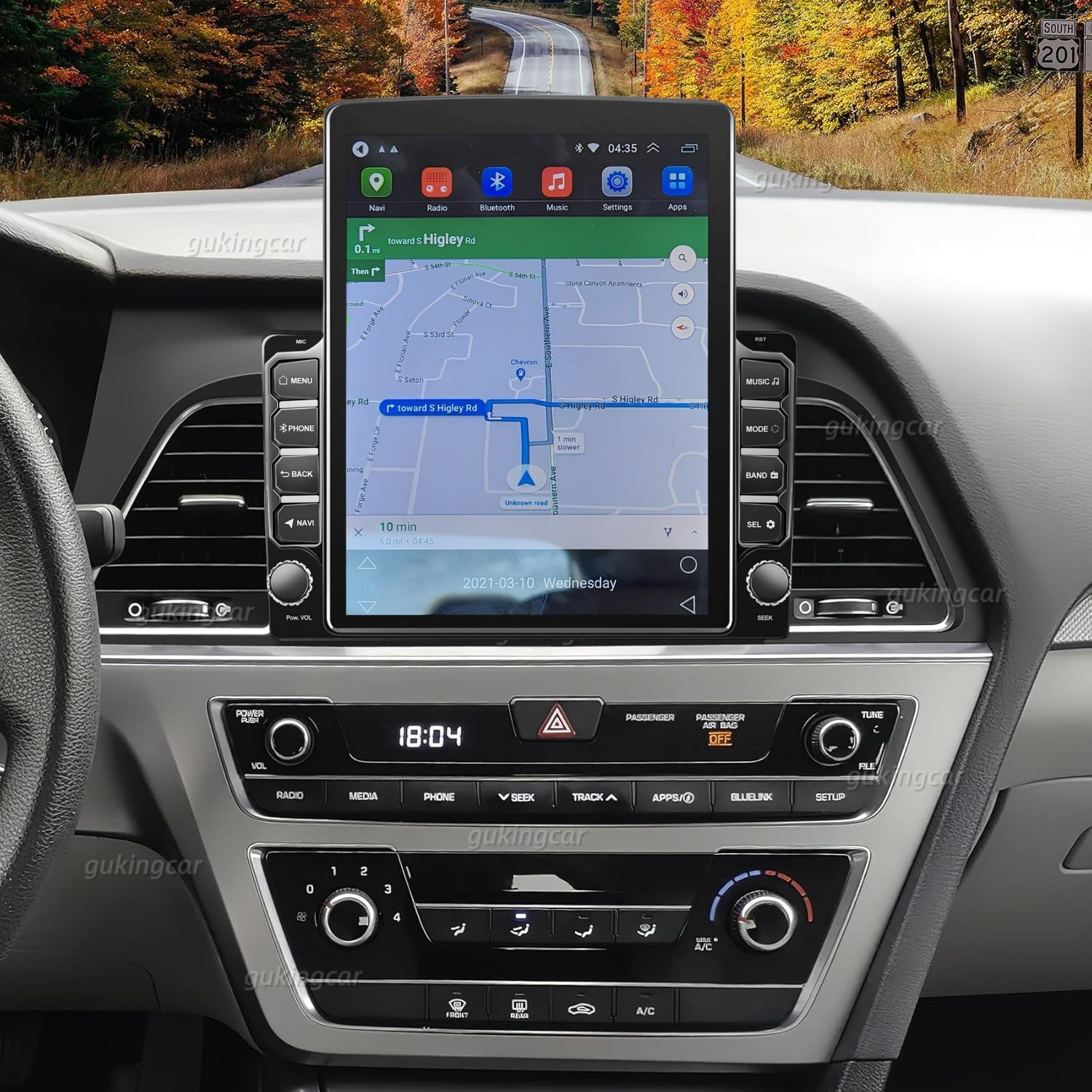 For Hyundai Sonata 2015-2017 Gps Dsp Carplay 9.7inch Android13 Car Stereo Radio