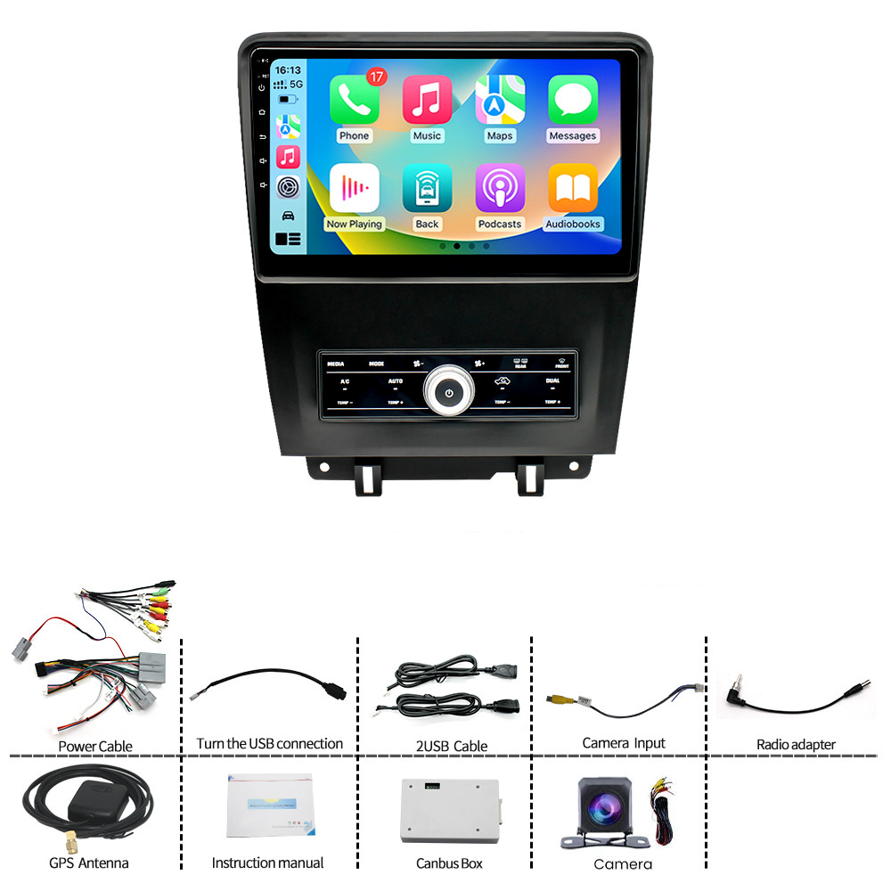 Car Radio Stereo Carplay For 2010-2014 Ford Mustang 2+32G 10in Head Unit FM