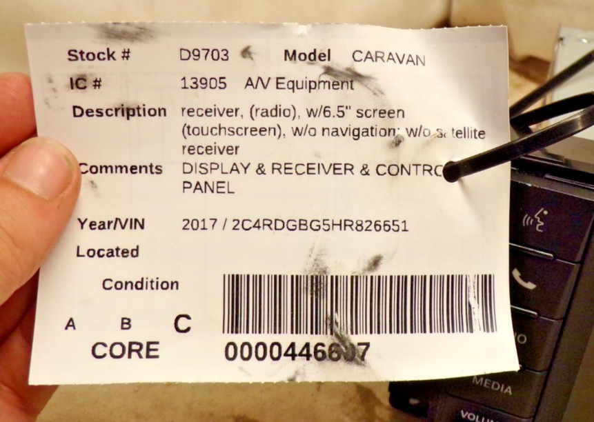 14 15 16 17 18 19 20 Dodge Caravan High Speed Radio CD Dvd MyGig Rbz P68363300AA