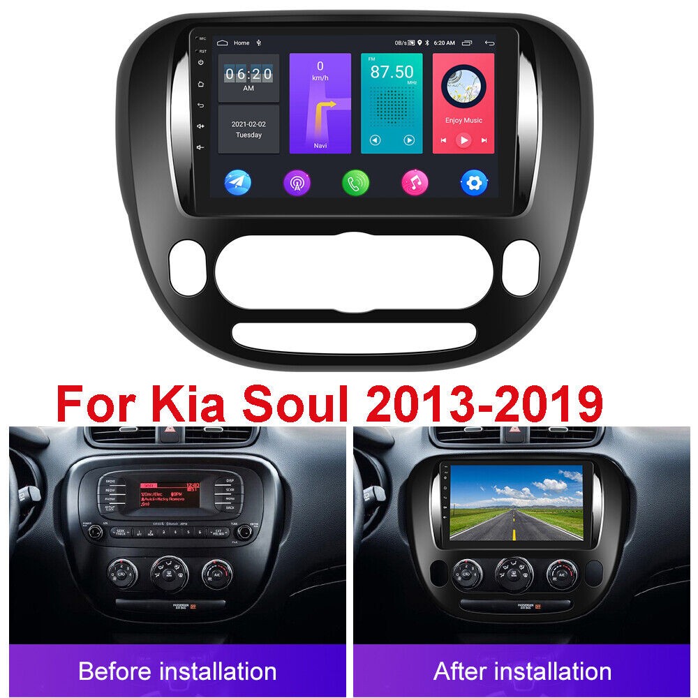 FOR KIA SOUL 2013-2019 ANDROID 12 CAR STEREO RADIO GPS BT WIFI FM RDS 2+32G 9″