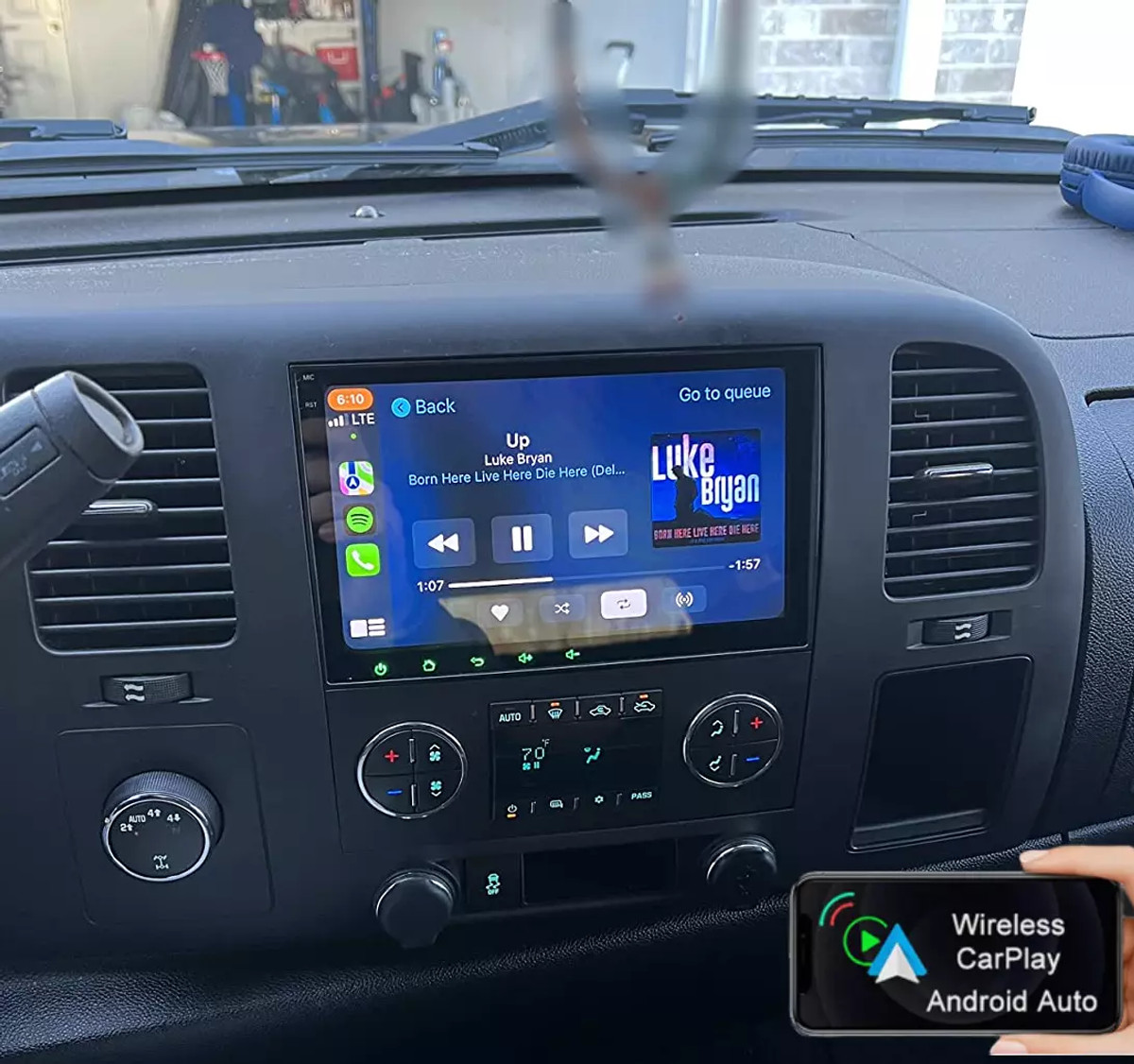 Car Radio Stereo Carplay For 2009-2012 Silverado GMC 4+64G 8in WiFi Mirror Link
