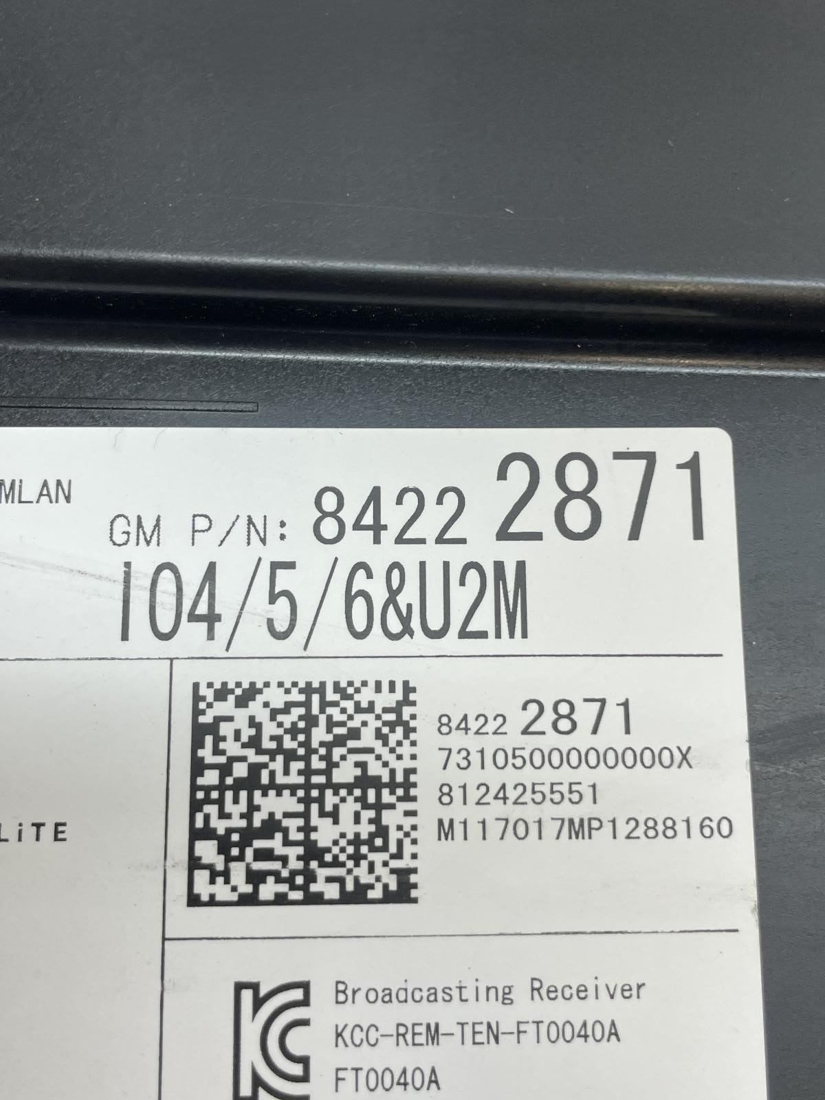 2017 GMC YUKON XL 1500 Radio Receiver GM OEM 84222871 Audio Unit
