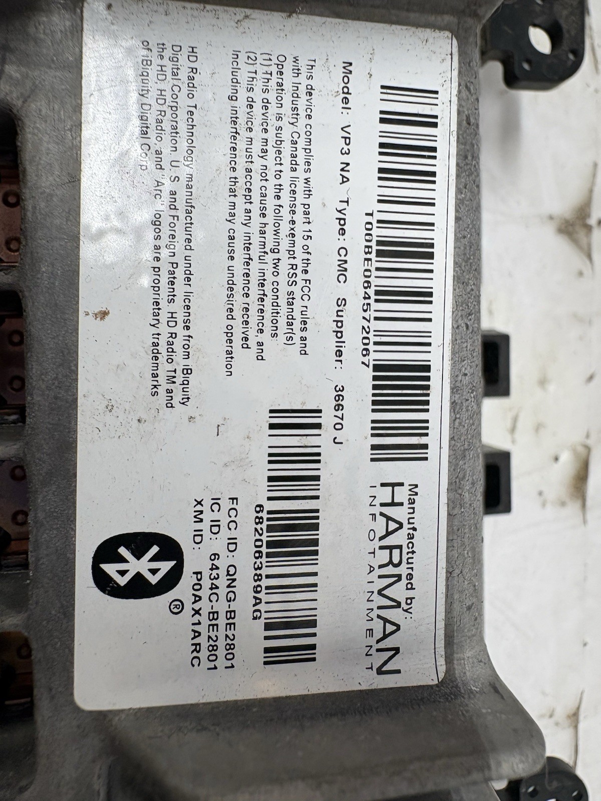 2015 – 2017 Chrysler Dodge 300 Charger OEM VP3 NA UConnect Touch Screen Radio