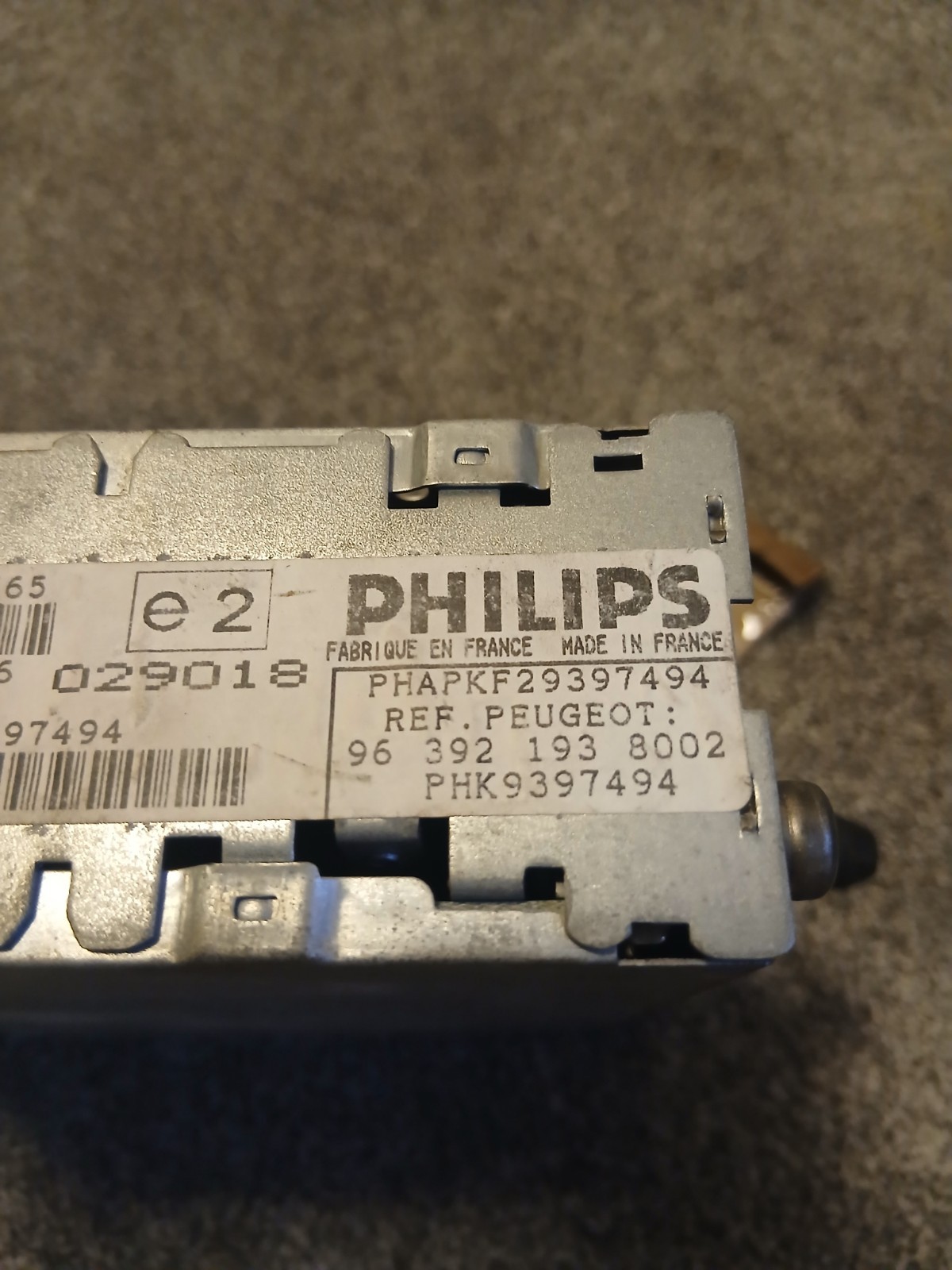 Peugeot 106 S2 Radio Cassette Standard Factory Head Unit Phillips 22RC200 GTi XS