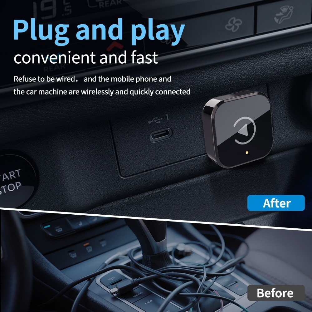 2026 USB Wireless CarPlay Adapter For iPhone Apple Wireless Dongle Plug Play