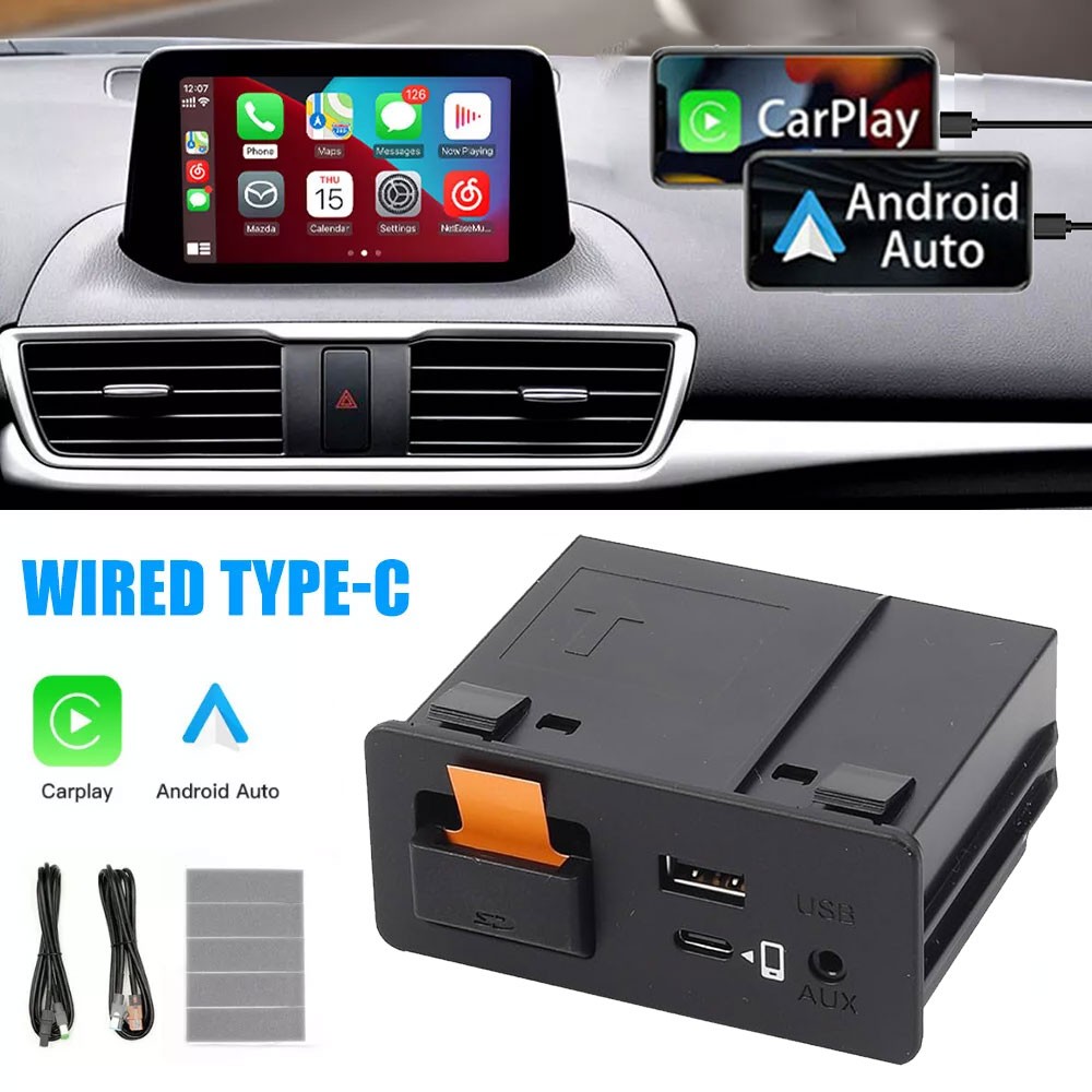 Wireless/Wired Type-C Mazda Android Auto Fit for Mazda 3 Mazda 6 CX3 CX5 CX9 MX5