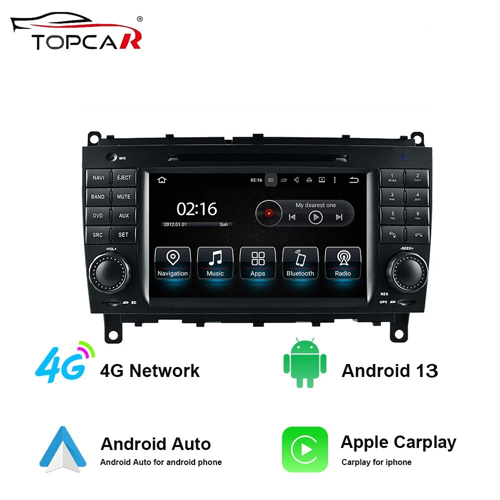 6.2 Radio Stereo for Mercedes CLS W219 W209 02-10 CarPlay Android Auto Navi DVD