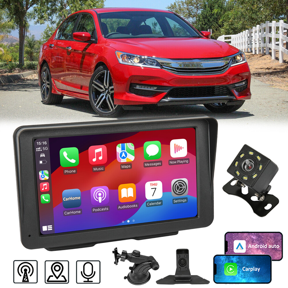 7″ Radio Apple & Android Carplay Portable Wireless Stereo Touch Screen Universal