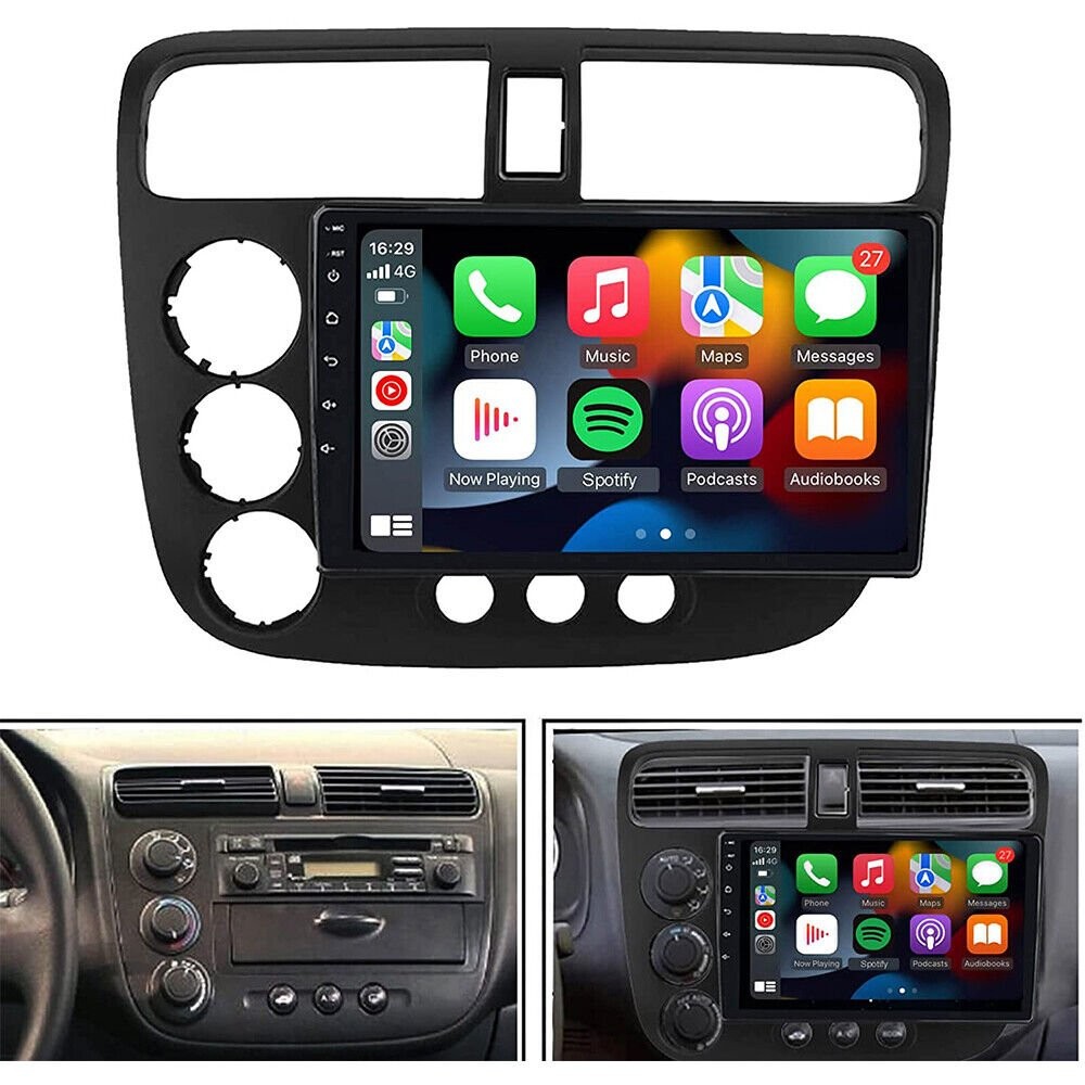 32GB Android 12 CarPlay Stereo Radio GPS Navi Carplay For Honda Civic 2000-2005