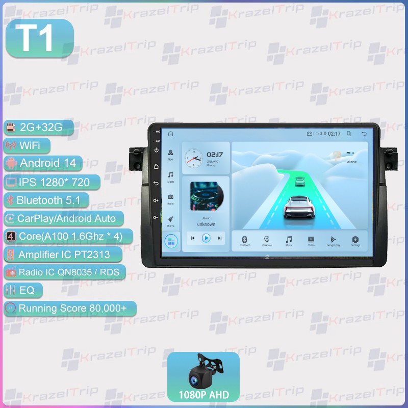 9 Inch Android 8 Core Car Radio for BMW 3-series E46 1998 – 2006 Carplay Stereo