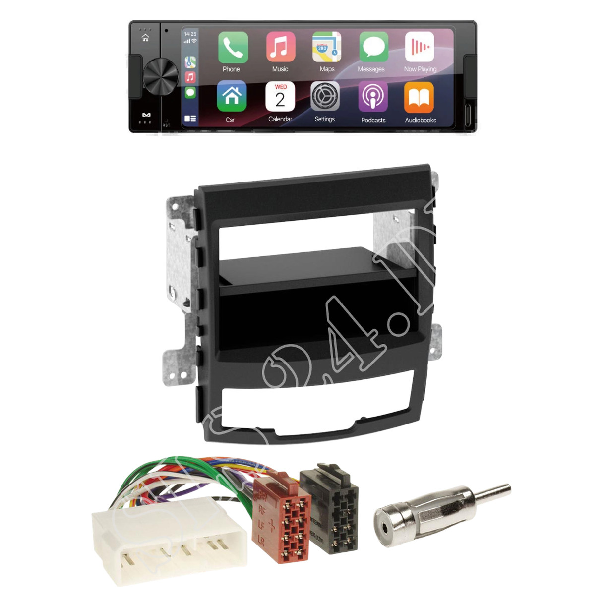 Ampire CPR60 radio DAB + touchscreen with installation kit for Ssangyong Korando (CK)