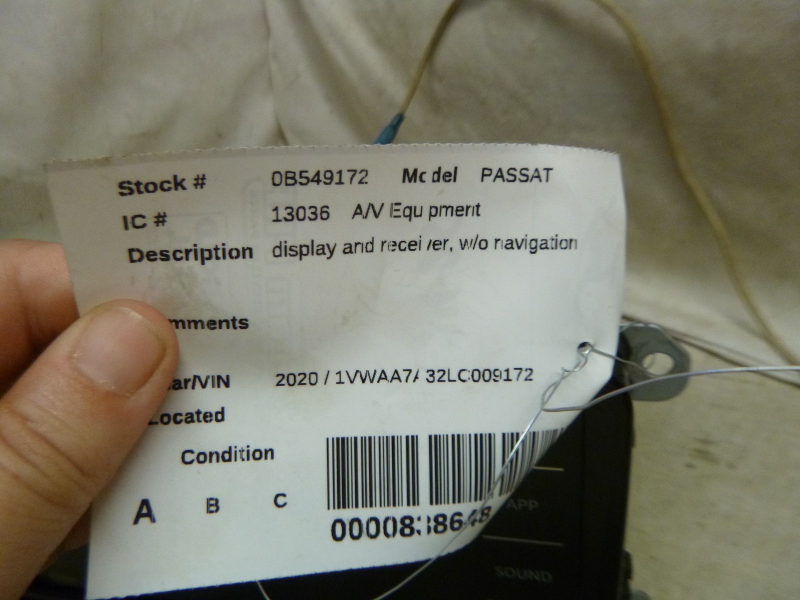 20 21 22 Volkswagen Passat Radio Receiver 5C0035200F RAT10