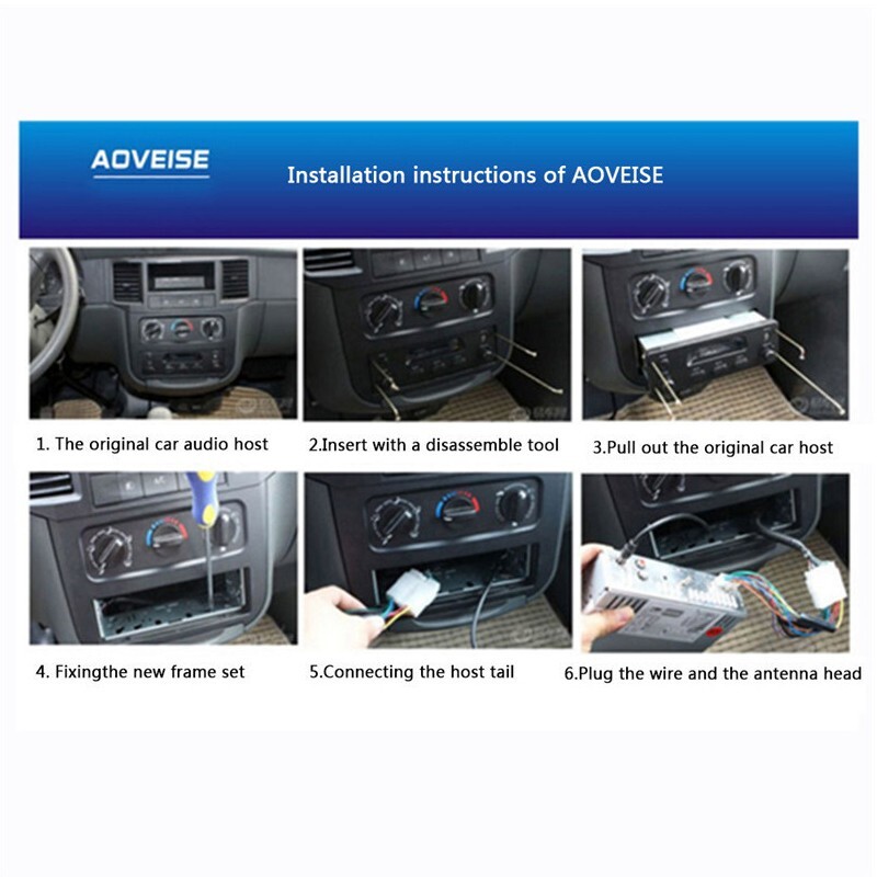 1 Din Car Stereo Radio In-Dash MP3 Player Bluetooth Built-in 2 Speaker AUX TF FM