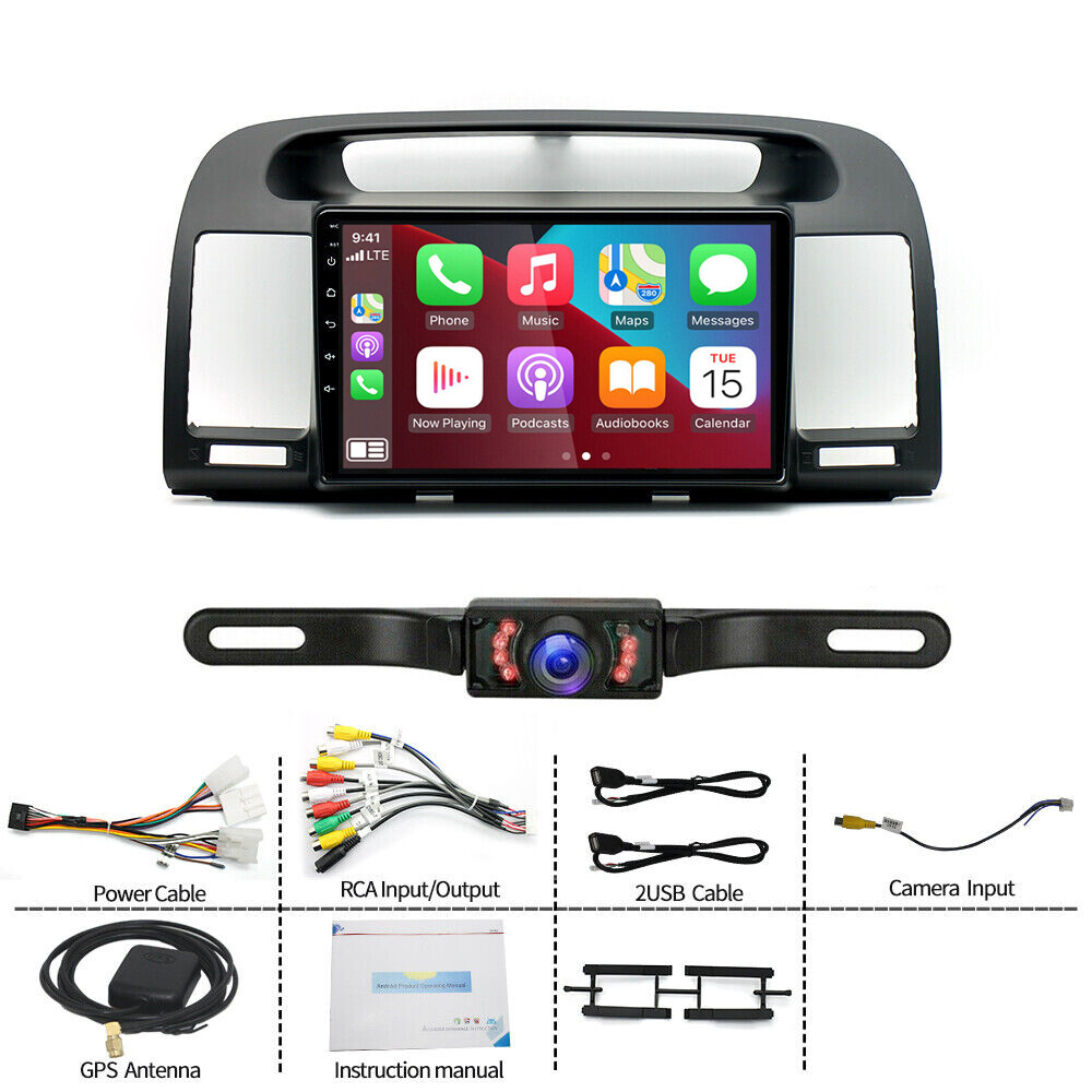 Android 12 Carplay Car Radio Stereo Player GPS Navi For Toyota Camry 2000-2006