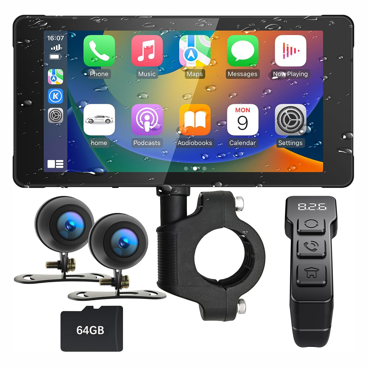 5.5″ Motorcycle Dashboard Touch Screen 1080P HD Motorcycle Camera For Motorbike