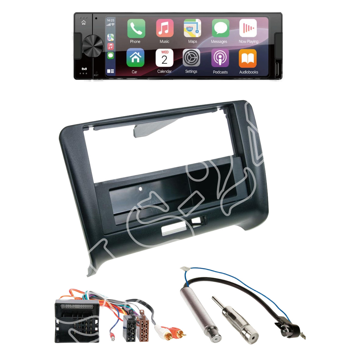 Ampire CPR60 radio DAB + with installation kit for Audi TT (8J) 04/2006 – 03/2014