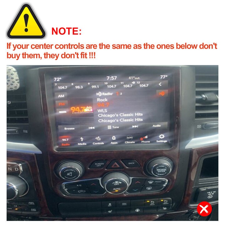 For 2013-2018 Ram Ram 1500/2500/3500 Wired & Wireless CarPlay Auto Navi Radio