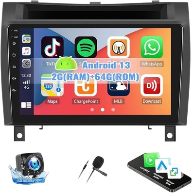 CAMECHO CarPlay Android Car Radio 9 inch for Mercedes Benz SLK R171 2004-2011