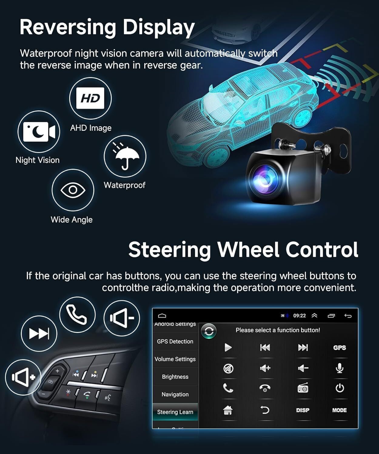 For Ford F-150 2009-2014 Car Player Multimedia Android 13 9inch Screen 2+64GB