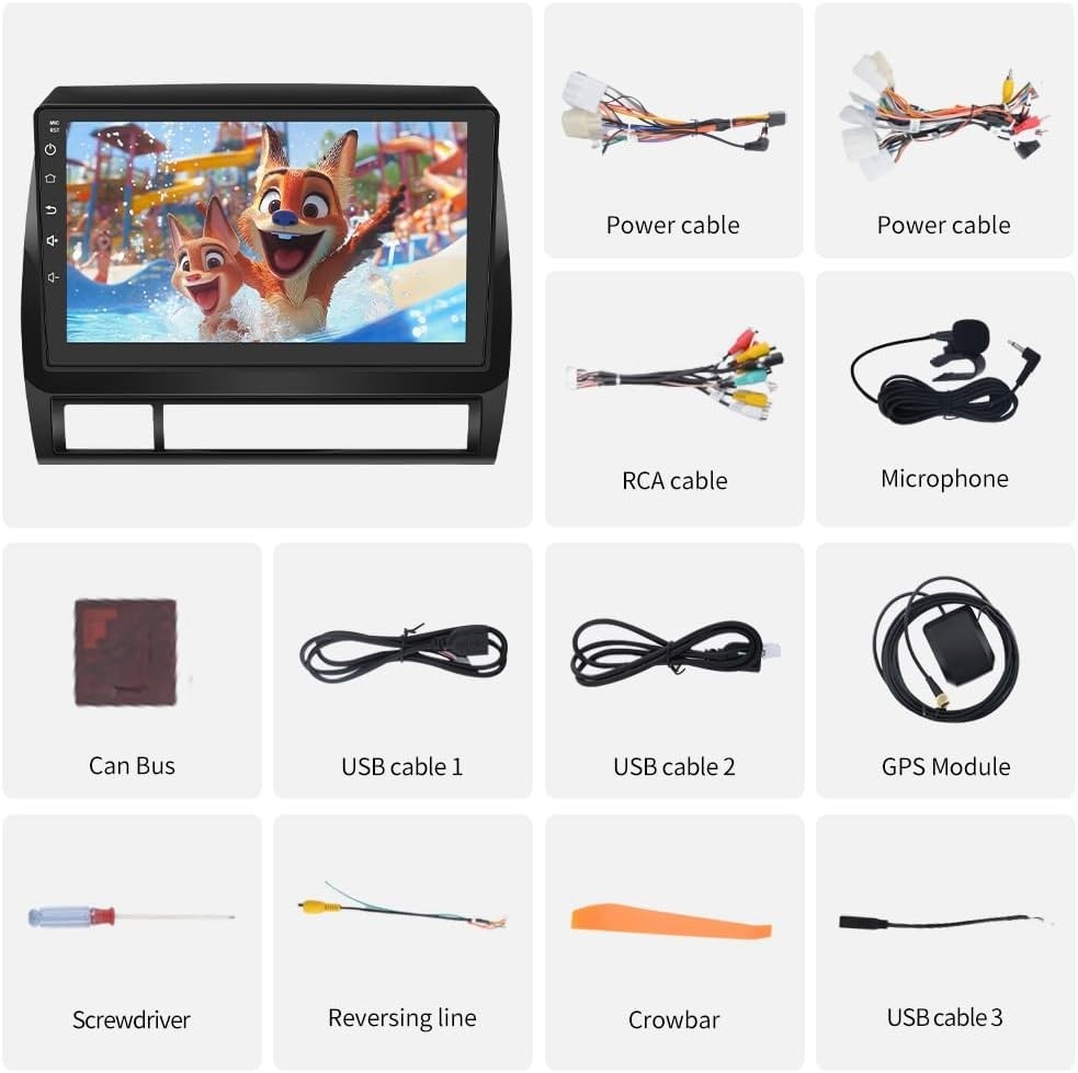 Junsun Car Radio for Toyota Tacoma 2005-2015 4GB RAM 64GB ROM 9 inch