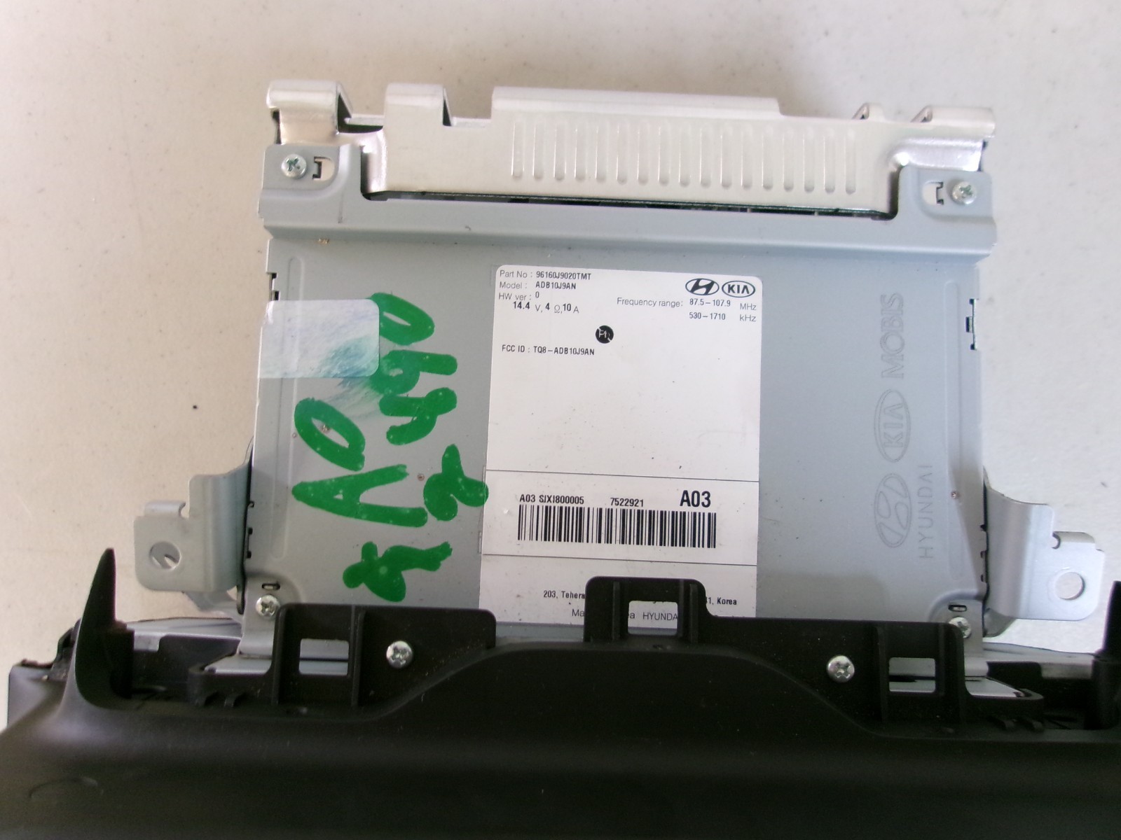2018 Kia Kona Touchscreen Radio Media Head Unit 96160-J9020TMT