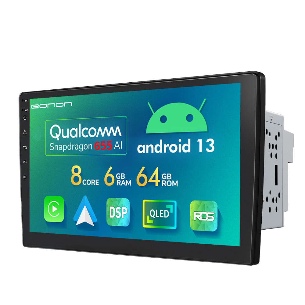 UA12S Plus 10.1″QLED Android 13 Double 2DIN Car Radio Stereo GPS Navigation WiFi