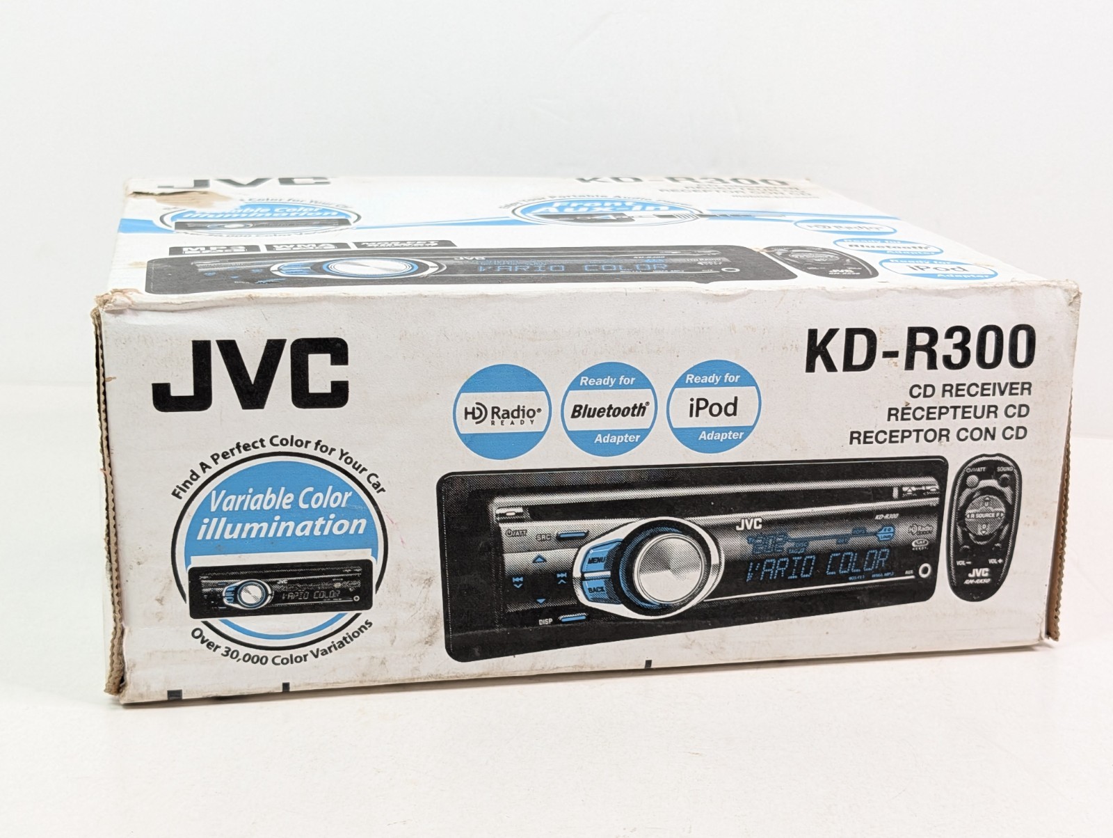 JVC KD-R300 CD MP3 WMA Car Stereo Radio Receiver HD Radio Ready 1 DIN Black