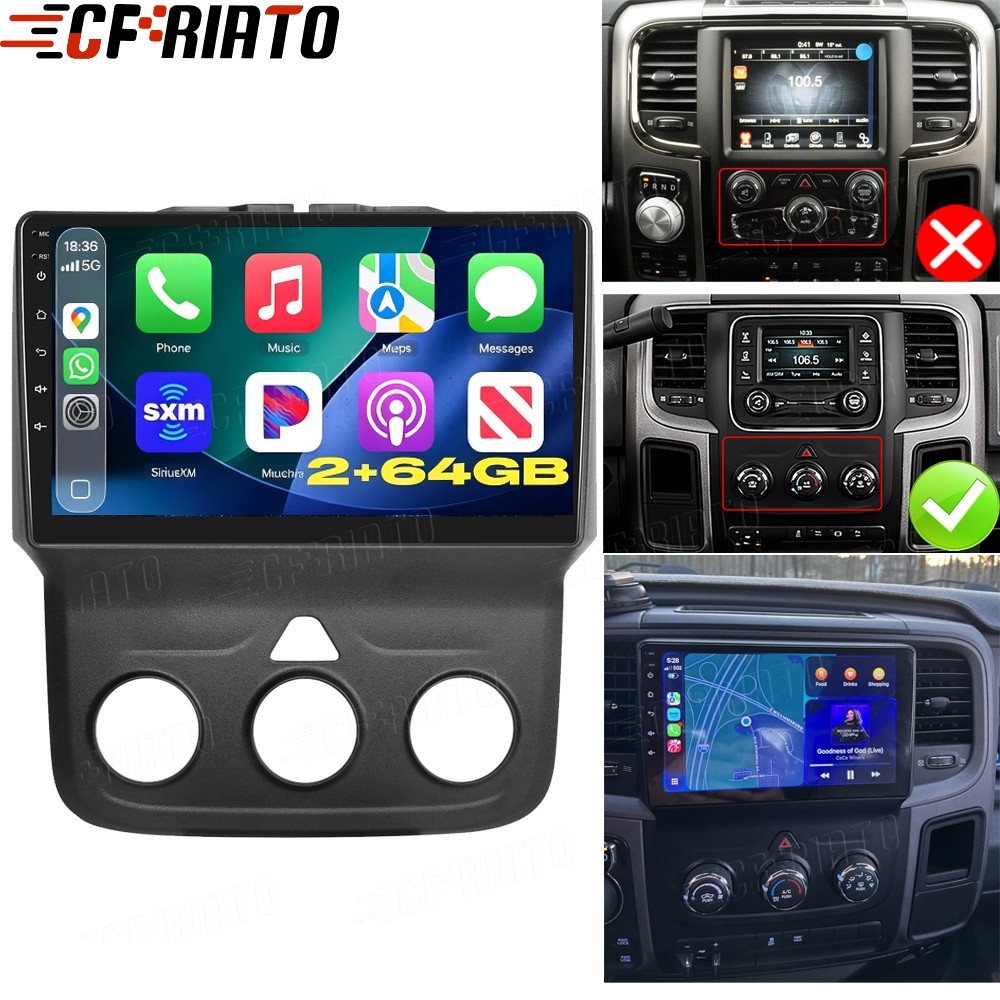 For Dodge RAM 1500 2500 3500 2013 2014 2015 2016 2017 2018 Car Stereo Radio GPS
