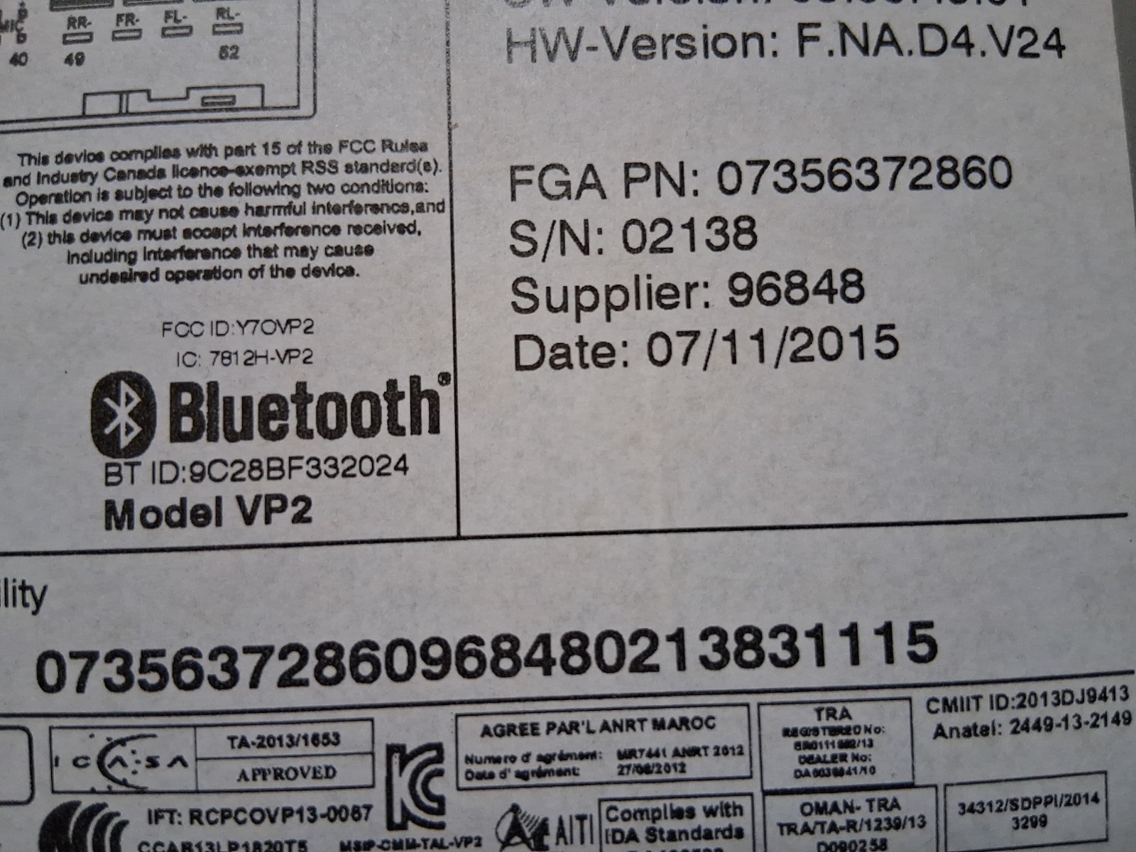 2015-2023 Jeep Wrangler/Renegade OEM Stereo