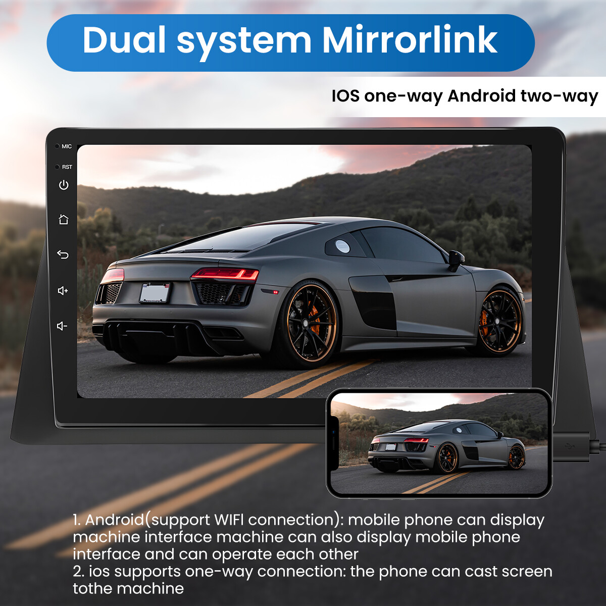 Car Radio Stereo Android Carplay Screen For Honda Accord 2008-2013 Backup Camera