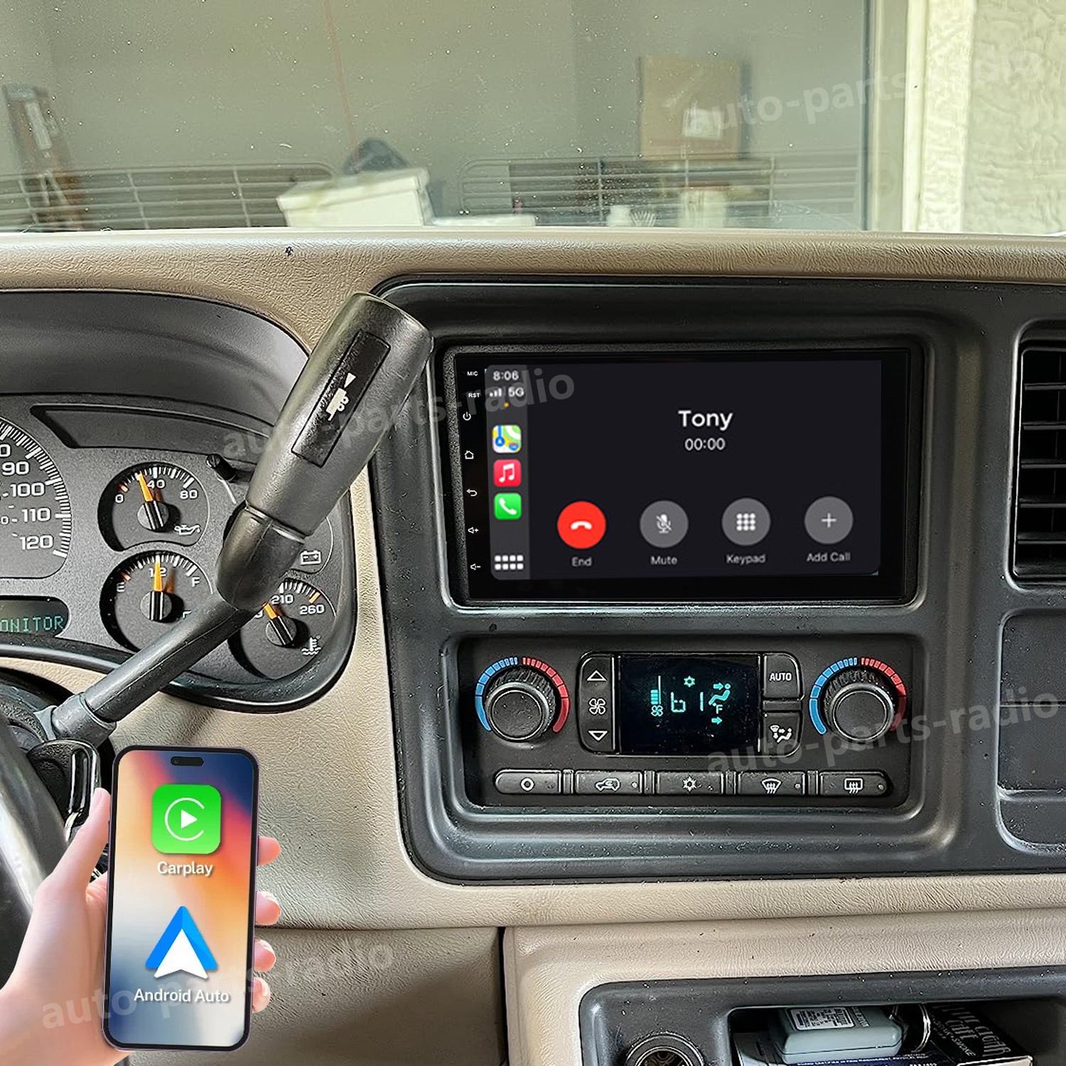 Plug & Play For 2003-2005 GMC Yukon XL 1500 2500 Android 13 CarPlay Radio GPS 7“