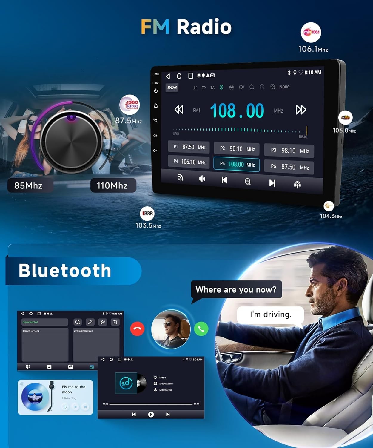 Double Din Car Stereo For Ford F150 2009-2014 F-150 Carplay Android 13 GPS Navi