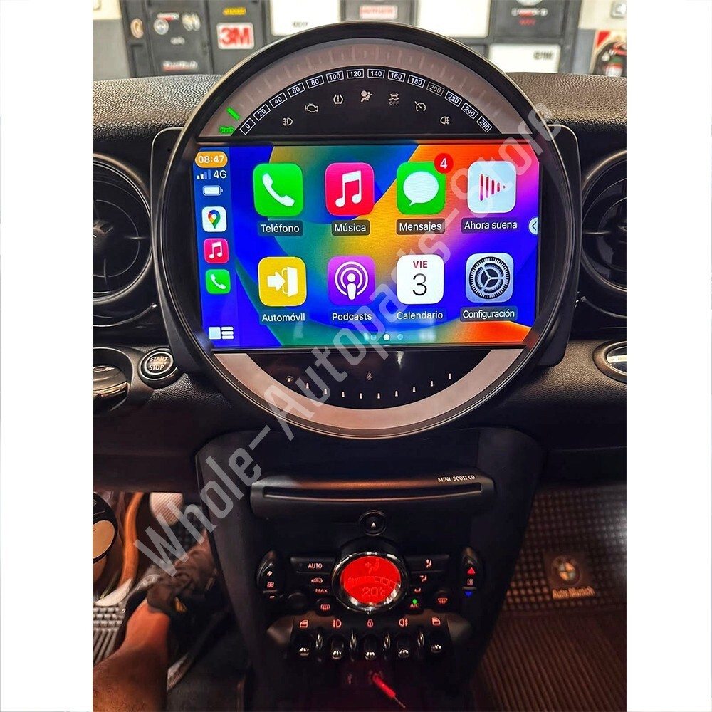For 2007-2014 BMW Mini Cooper R56 R60 9″ Apple Carplay Radio Android 15 GPS AHD
